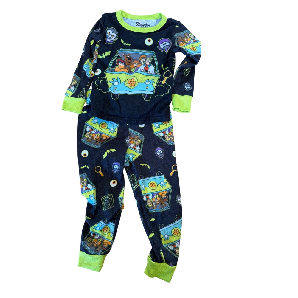 Scooby-Doo Mystery Machine Toddler Pajama Set Black Green 3T SD020DLLWM